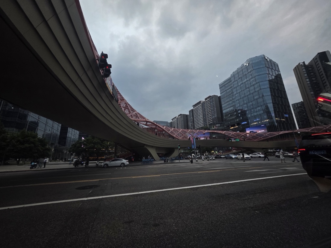 City overpass at dusk